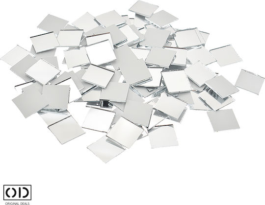 Selbstklebende Acrylspiegel für Innendekoration und Design, Satz von 100 Stück in quadratischer Form, Größe 4 X 4 Cm, Pvc, Original Deals