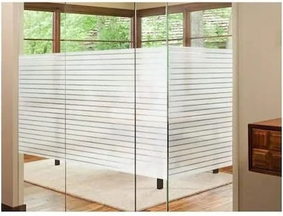 Decorative Window Film, Sun Protection Sticker, 60 X 200 Cm, 1 X 2 Cm Stripes, Original Deals