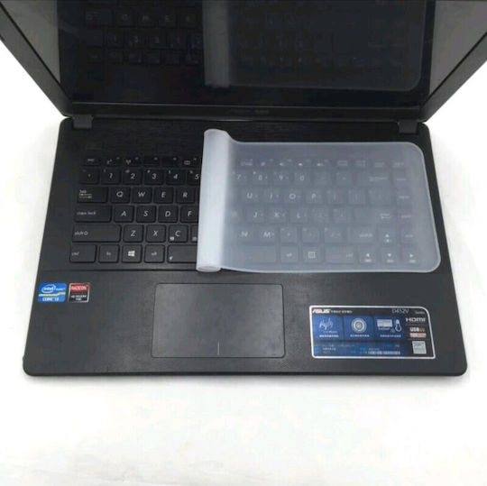 Αυτοκόλλητο Πληκτρολογίου Laptop Keyboard Protective Film, Transparent Silicone, Reusable, Universal Size, 13 x 31 cm