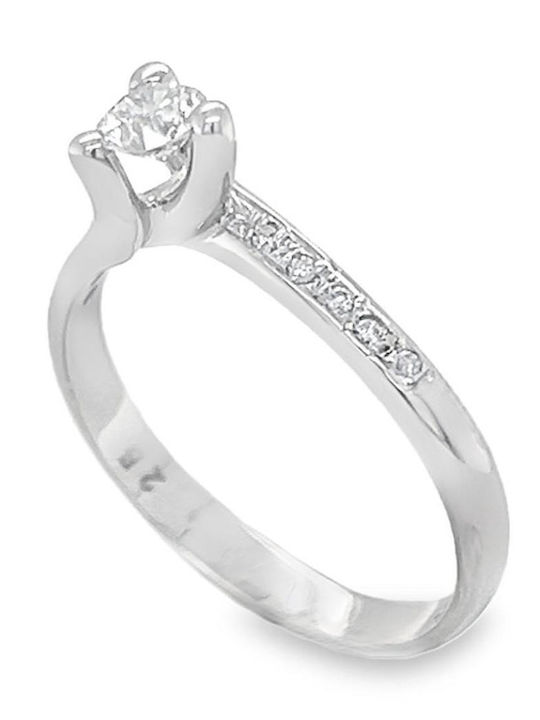Xryseio Единичен камък от Бяло злато 18K с Диамант