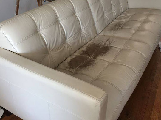 Țesătură pentru Mobilier Piele ecologică White