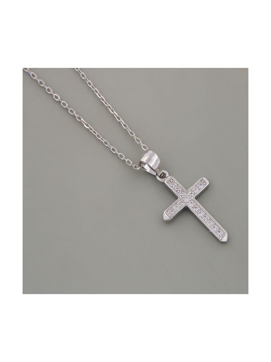 Ios Women's Cross from Silver with Chain