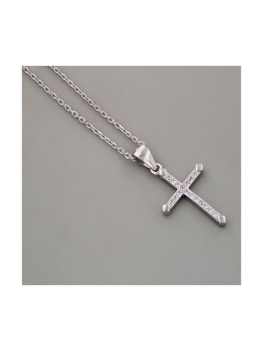 Ios Women's Cross from Silver with Chain