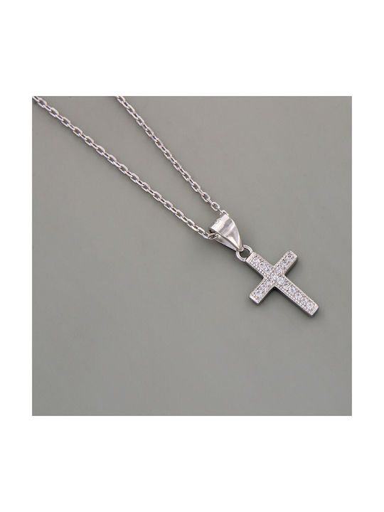 Ios Damen Kreuz aus Silber mit Kette