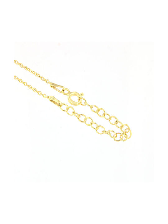 Ios Women's Cross from Gold Plated Silver with Chain