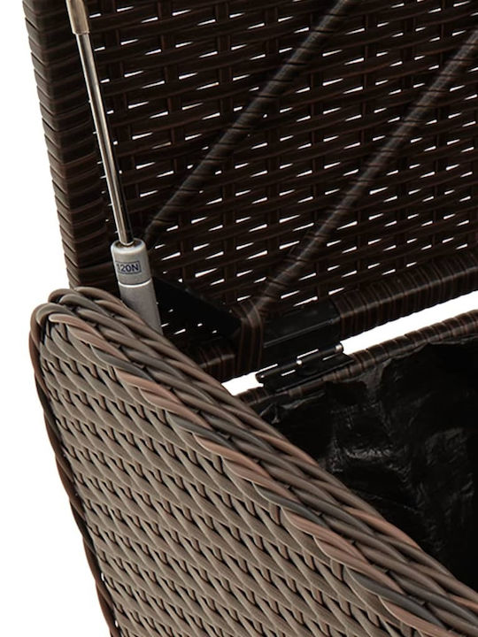 Bench Outdoor Rattan with Chest and Pillows 115x51x52cm