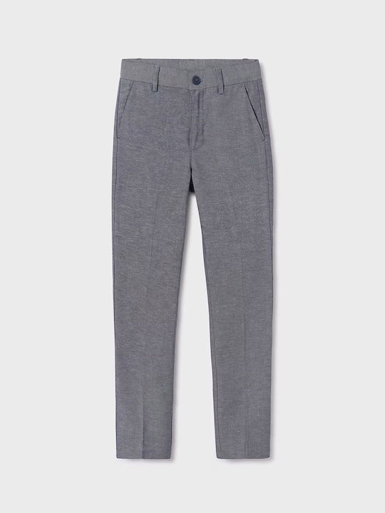 Mayoral Kids Linen Trousers NavyBlue