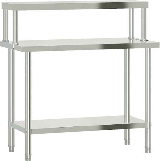 vidaXL Kommerzielle Stahlwerkbank M110xB55xHöhe120cm
