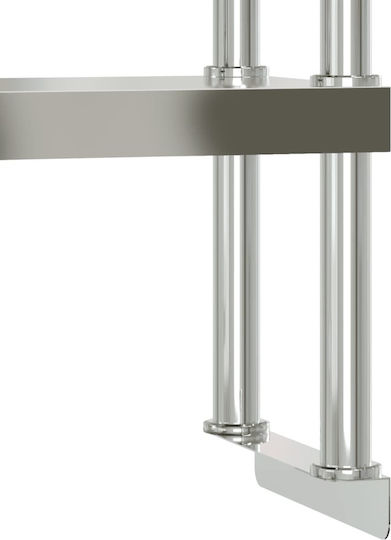 vidaXL Ανοξείδωτο Τραπέζι Μ110xΒ55xΥ150cm