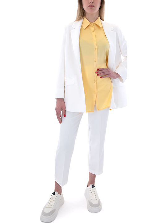 MY T Women's Blazer White