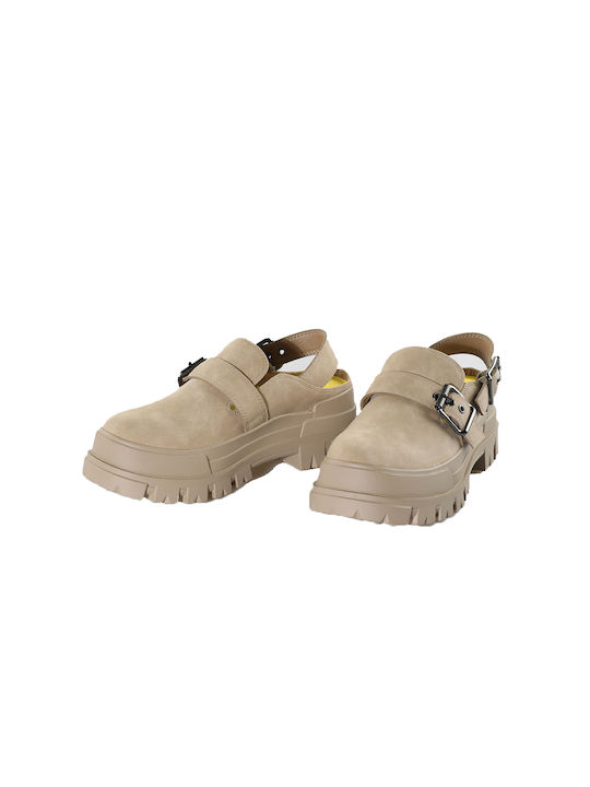 Buffalo Women's Moccasins in Beige Color