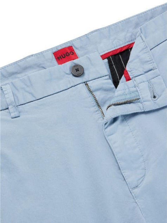 Hugo Boss Trousers Elastic in Slim Fit Blue