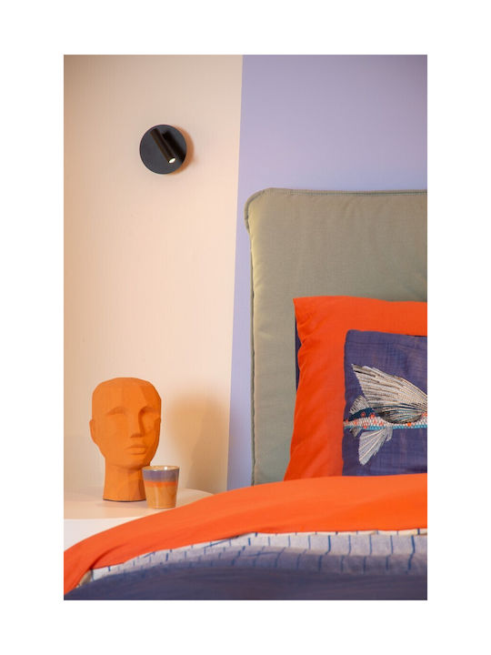 Lucide Lightning Einzel LED Warmes Weiß Spot in Schwarz Farbe