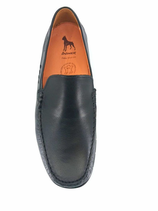 Кожа Мъжки Slip-On Черен