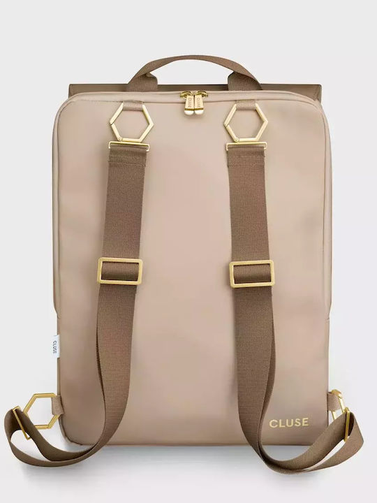 Cluse Le Réversible Backpack, Beige Dark Brown, Gold Colour