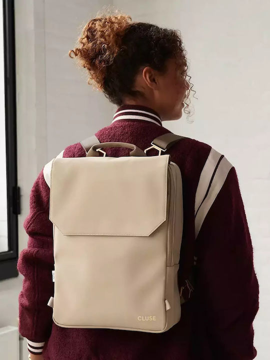 Cluse Le Réversible Backpack, Beige Dark Brown, Gold Colour