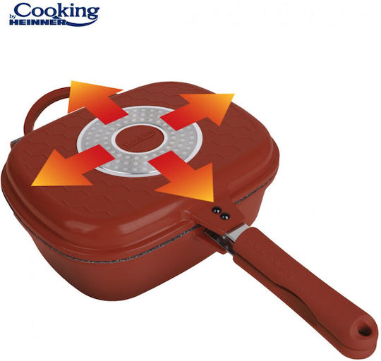 Heinner Calabria Pfanne aus Aluminiumguss mit Deckel mit Keramikinnenbeschichtung 9cm