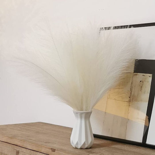 Dekorative Feder Pampasgras Weiß 43.5cm 3Stück