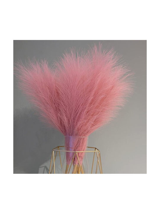 Διακοσμητικό Φτερό Pampas grass Ροζ 43.5cm 3τμχ
