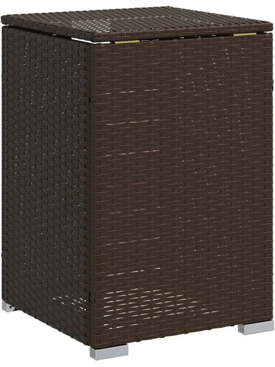 Sitting Room Outdoor Free Standing Rattan Table Natural 40x40x60cm