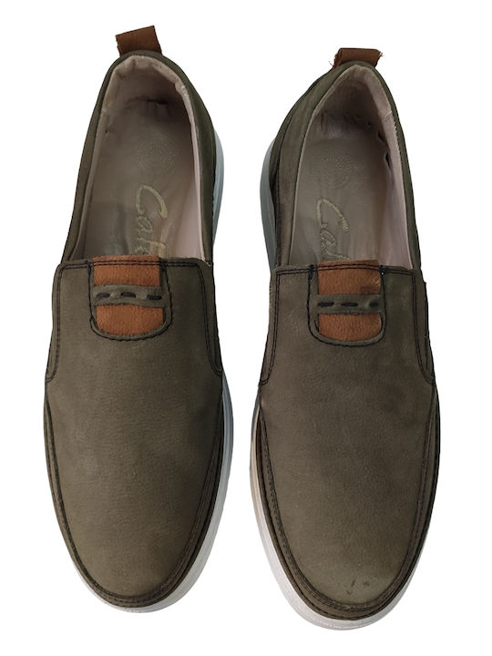 De piele Slip-on-uri pentru bărbați Verzi
