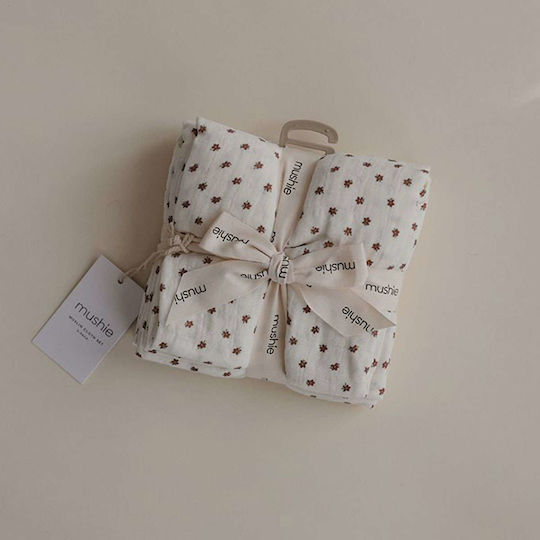 Mushie Muslin Changing Pads Red 3pcs