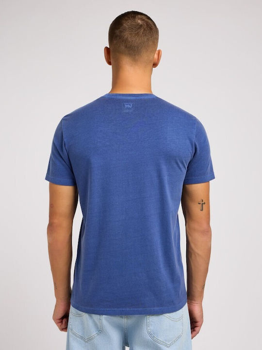 Lee T-shirt Bărbătesc cu Mânecă Scurtă BLUE