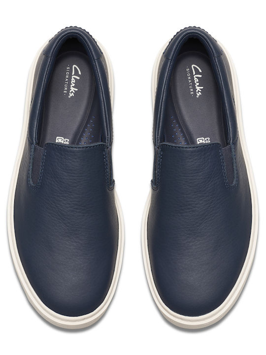 Leder Herren Mokassins in Blau Farbe