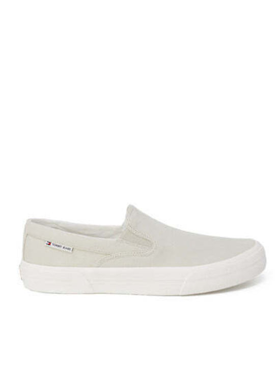 Tommy Hilfiger Material Slip-on-uri pentru bărbați Bej