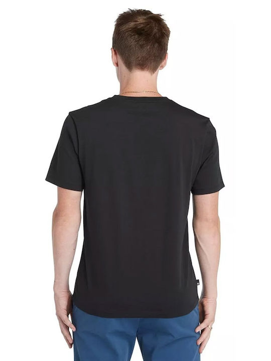 Timberland Linear T-shirt Bărbătesc cu Mânecă Scurtă Black