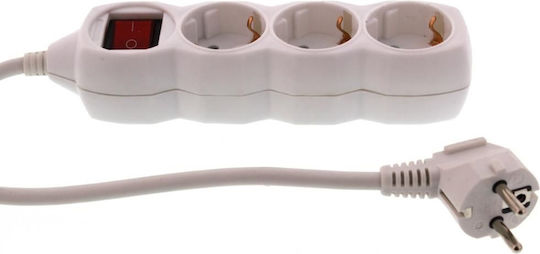 Well Steckdosenleiste 3 Positionen mit Schalter und Kabel 3m