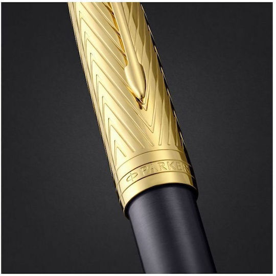 Parker Ρ Sonnet Πένα Γραφής Fine Χρυσή με Μπλε Μελάνι