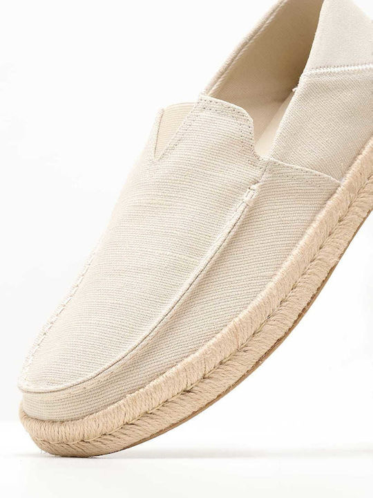 Alonso Loafer Rope Fabric Men's Espadrilles in Beige Color