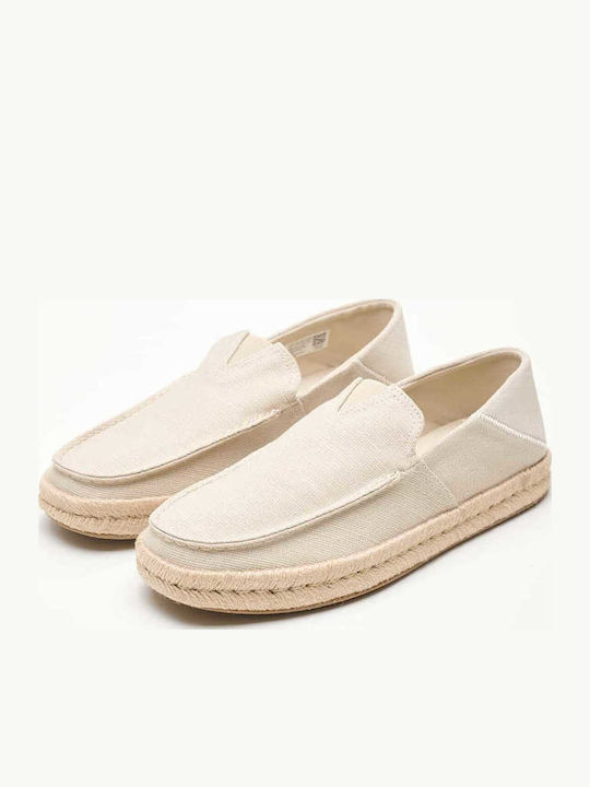 Alonso Loafer Rope Fabric Men's Espadrilles in Beige Color