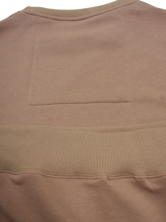 Langarmbluse Beige