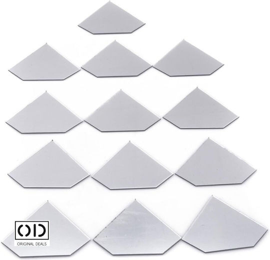 Selbstklebende Spiegel für Innendekoration und Design, Diamnat Modell, Premium-Acryl Pvc, Satz von 50 Stück, 6 X 5 X 0,1 cm, Original-Angebote