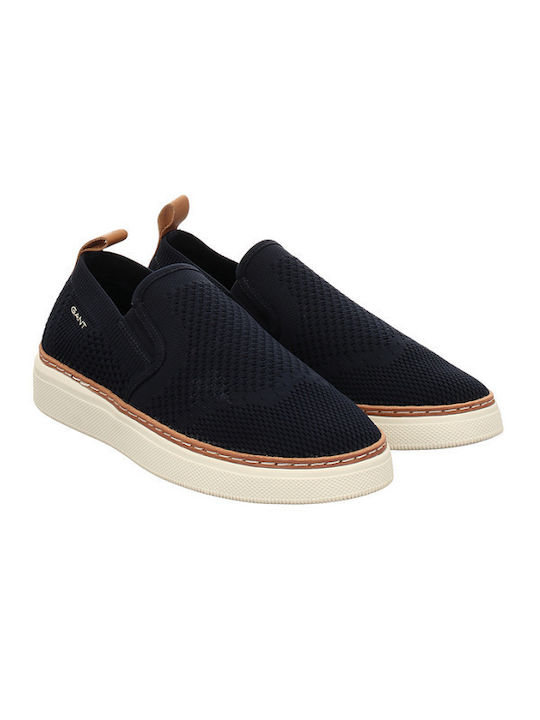 San Prep Material Slip-on-uri pentru bărbați Albastru