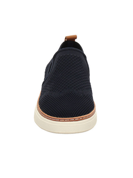 San Prep Material Slip-on-uri pentru bărbați Albastru