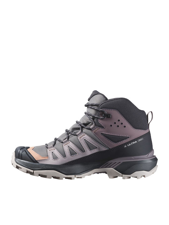 Salomon X Ultra 360 Mid Gtx Women's Waterproof Hiking Boots with Gore-Tex Membrane Purple