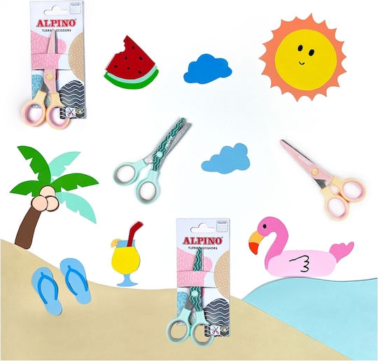 Alpino Children's Scissors for Crafts 13cm with Metallic Blade 1pcs