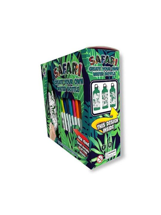 Splat Planet Aluminium Bottle 600ml With 8 Safari 5+ markers