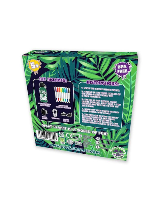 Splat Planet Aluminium Bottle 600ml With 8 Safari 5+ markers