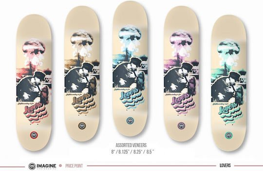 Imagine Deck 8" Skateboard Kurzboard Rotes