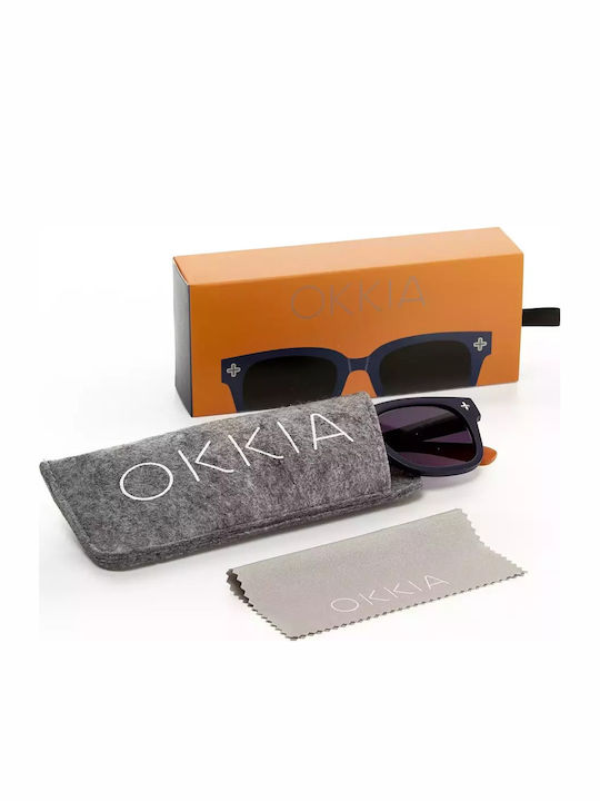 Okkia Giovanni Unisex Γυαλιά Ηλίου με Μωβ Κοκκάλινο Σκελετό και Μωβ Φακό 0K012-MN