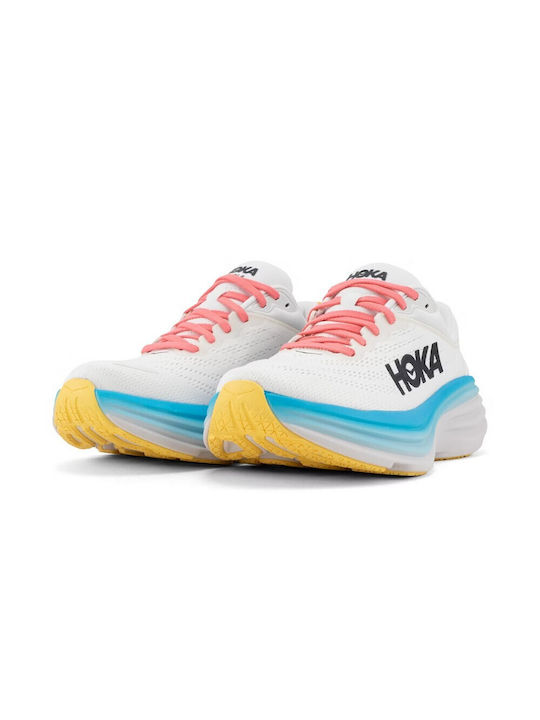 Hoka Bondi 8 Women's Running Sport Shoes White