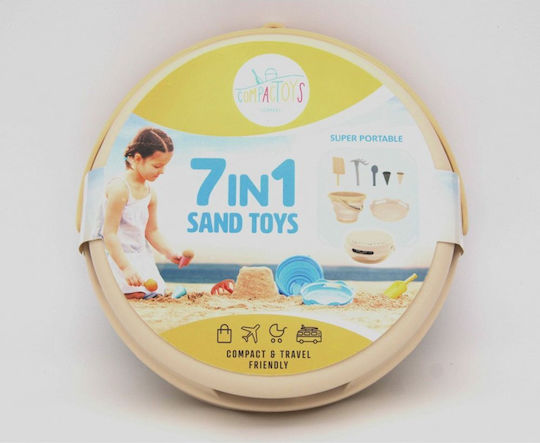 Compactoys Beach Bucket Set with Accessories made of Plastic 7pcs