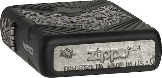 Zippo Sammlbares Feuerzeug Flamme in Schwarz Farbe