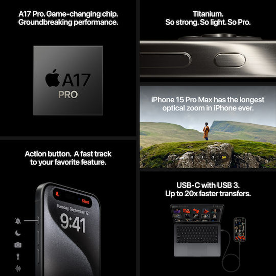 Apple iPhone 15 Pro (8GB/512GB) Natural Titanium