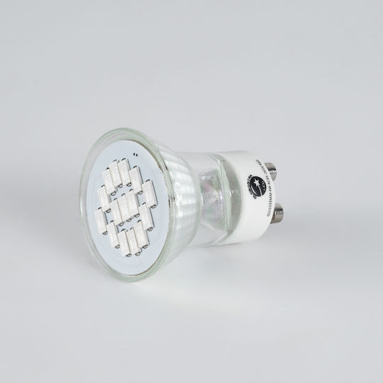 GloboStar Bec LED 4W 160mm pentru Soclu GU10 și Formă MR11 Roșu 300lm