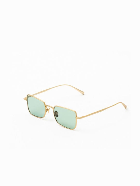 Common Sense Sunglasses with Gold Metal Frame and Green Lens CS014 GLD S10